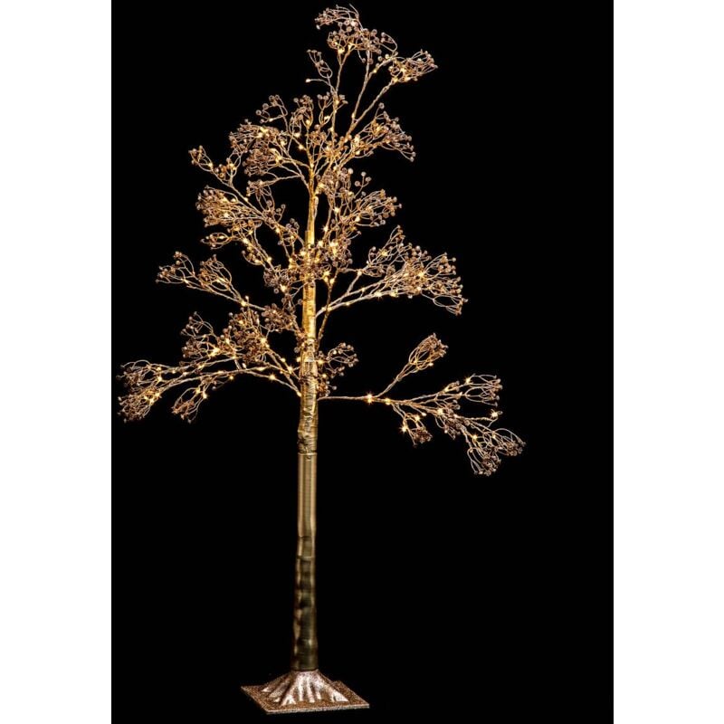 foto del prodotto f ric lights and christmas - albero luminoso d oro per interni h120cm 196 led + trasformatore - feeric lights christmas