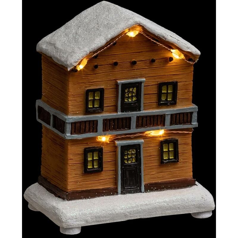 foto del prodotto f ric lights and christmas chalet del villaggio di natale 4 led a batteria feeric lights christmas