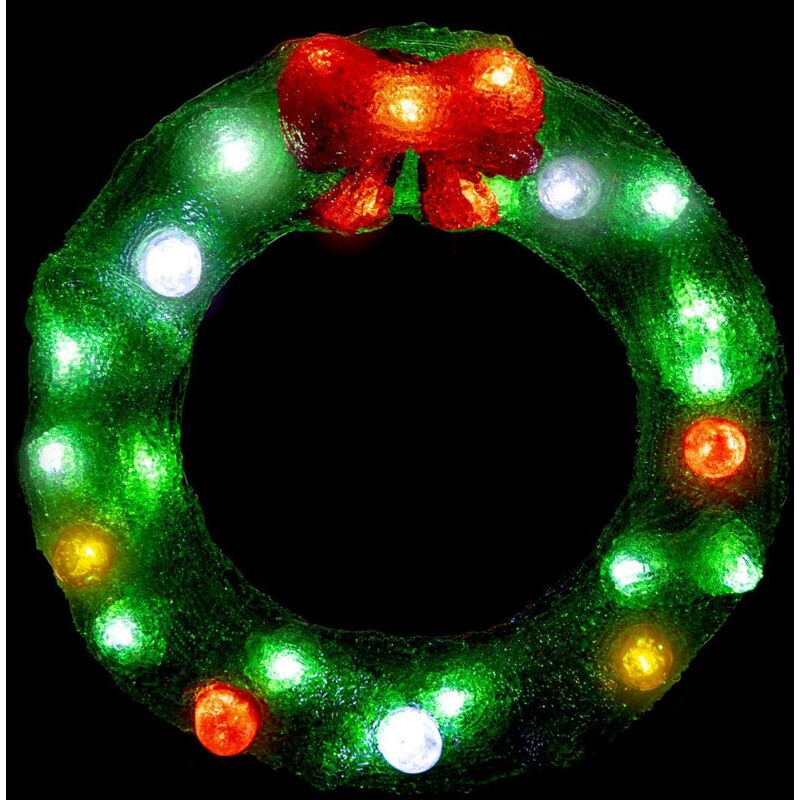 foto del prodotto f ric lights and christmas ghirlanda natalizia luminosa da esterno h29cm 25 led trasformatore feeric lights christmas