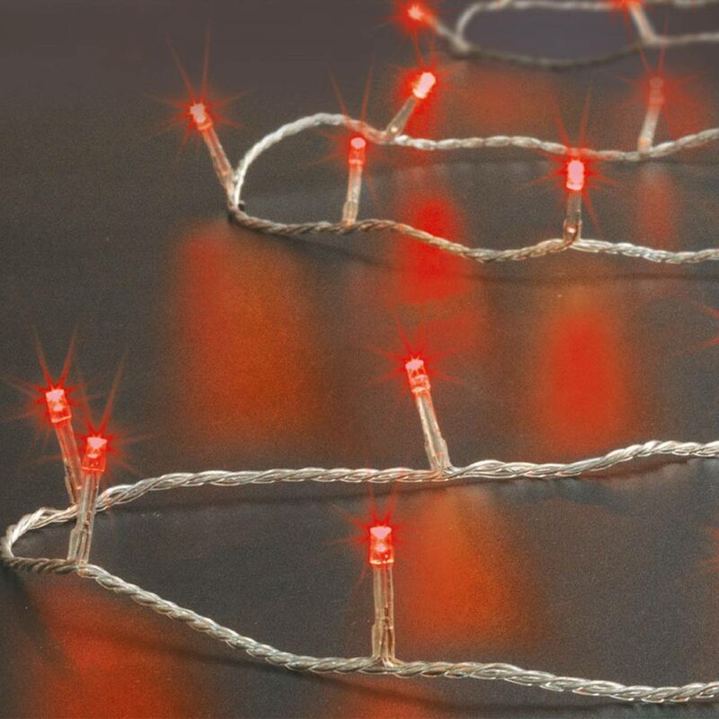 foto del prodotto f ric lights and christmas stringa luminosa per esterni 100 led rosso 10m feeric lights christmas