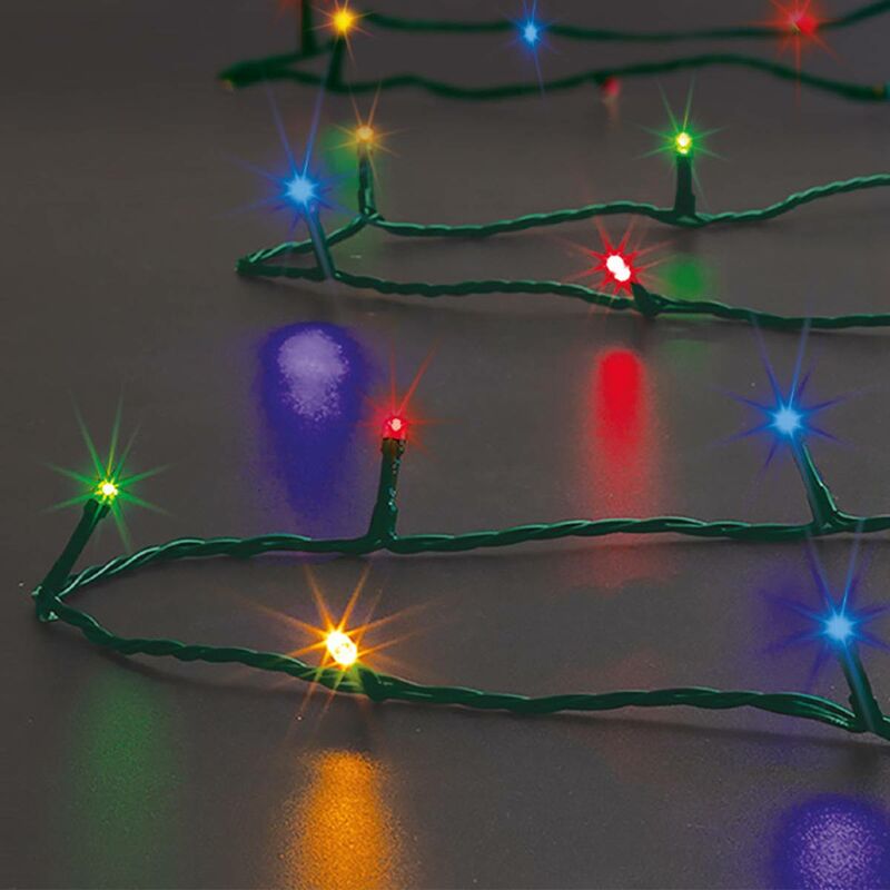 foto del prodotto f ric lights and christmas - stringa luminosa per esterni 50 led multicolore 5m - feeric lights christmas