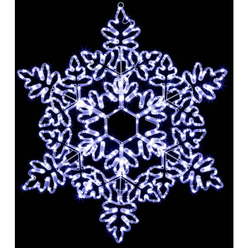 foto del prodotto f ric lights and christmas tubo luminoso forma flocon 360 lampade bordo smerlato h85cm t feeric lights christmas
