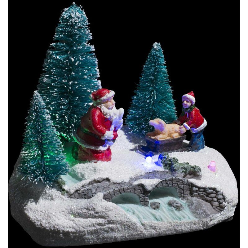 foto del prodotto fééric lights and christmas - villaggio di natale a 3 led a batteria - slitta - feeric lights &amp; christmas