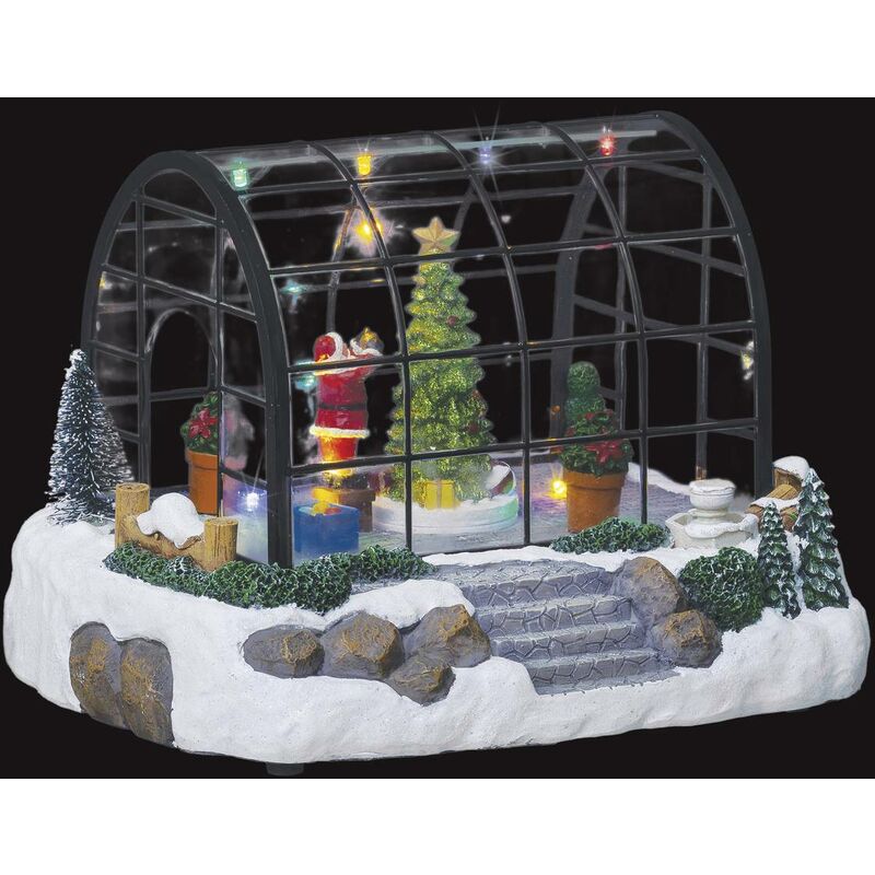 foto del prodotto f ric lights and christmas villaggio di natale animato di babbo natale 7 led a batteria feeric lights christmas