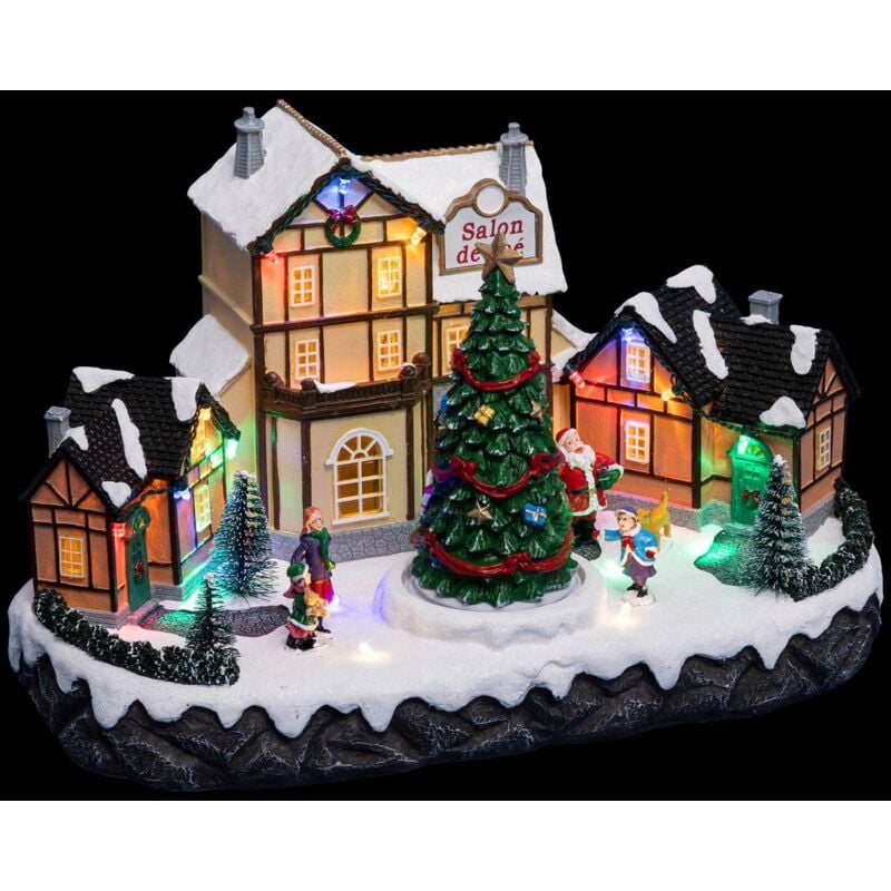 foto del prodotto f ric lights and christmas villaggio di natale animato sala da t 18 led trasformatore feeric lights christmas