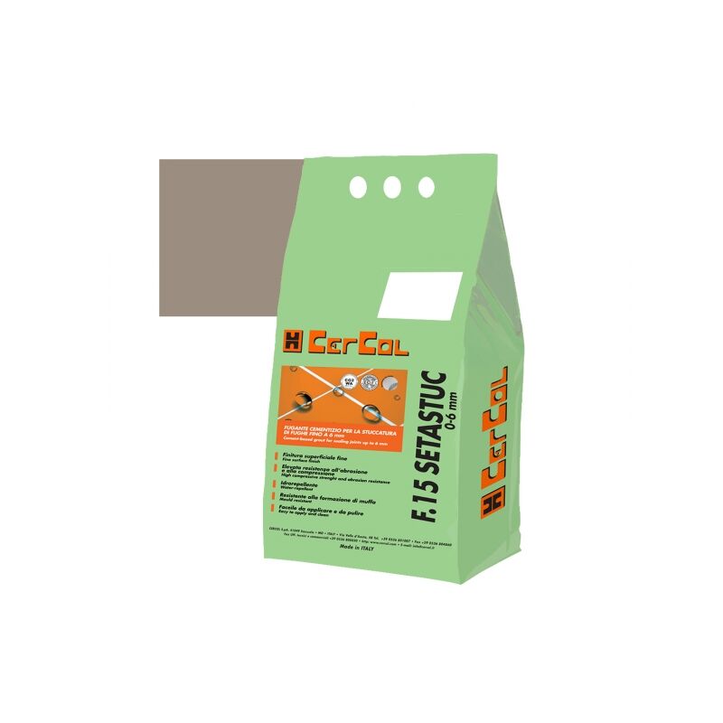 foto del prodotto f15 setastuc 0 6 stucco cementizio idrorepellente fughe pavimento parete kg.5 cercol 149 sabbia vulcanica