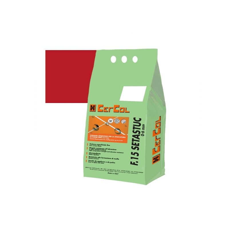 foto del prodotto f15 setastuc 0 6 stucco cementizio idrorepellente fughe pavimento parete kg.5 cercol 30 azalea