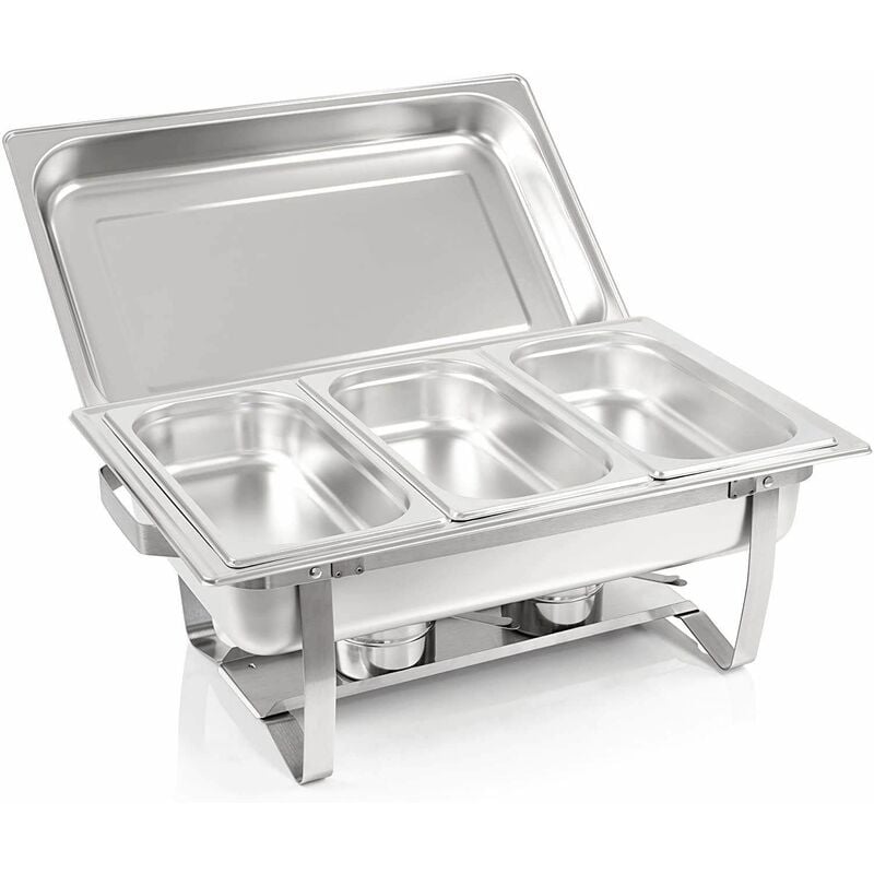 foto del prodotto f433 3 scaldapiatti 3x gn1 3 a bagnomaria con coperchio, 60x37x29cm bc elec