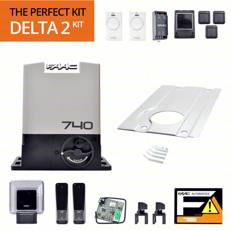 foto del prodotto faac 105914 delta 2 kit 230v perfect per cancelli scorrevoli automatici mx 500kg