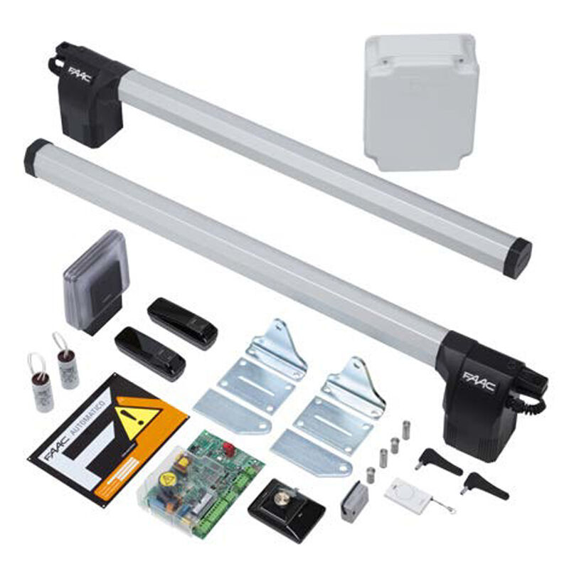 foto del prodotto faac eco kit 230v automazione cancello a doppio battente max 1,8m per anta 2 battenti motore 412 105632445