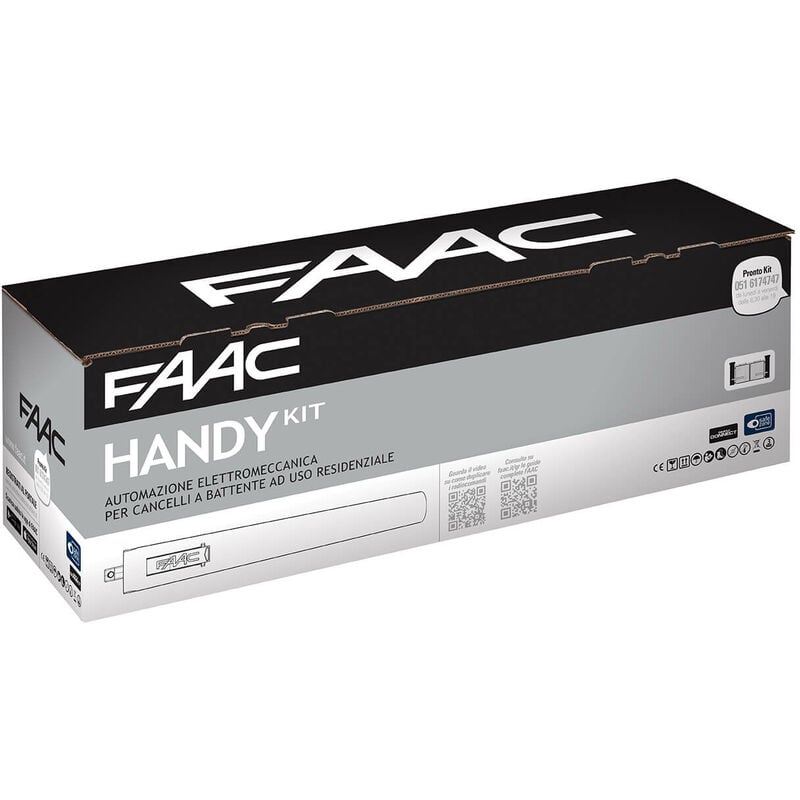 foto del prodotto faac handy kit automazione elettromeccanica a battente 24v 105998