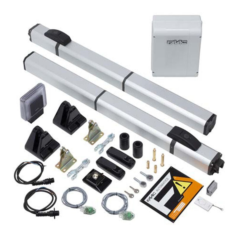 foto del prodotto faac hybrid kit 24v 105683 automazione cancello battenti idraulico per 2mt anta