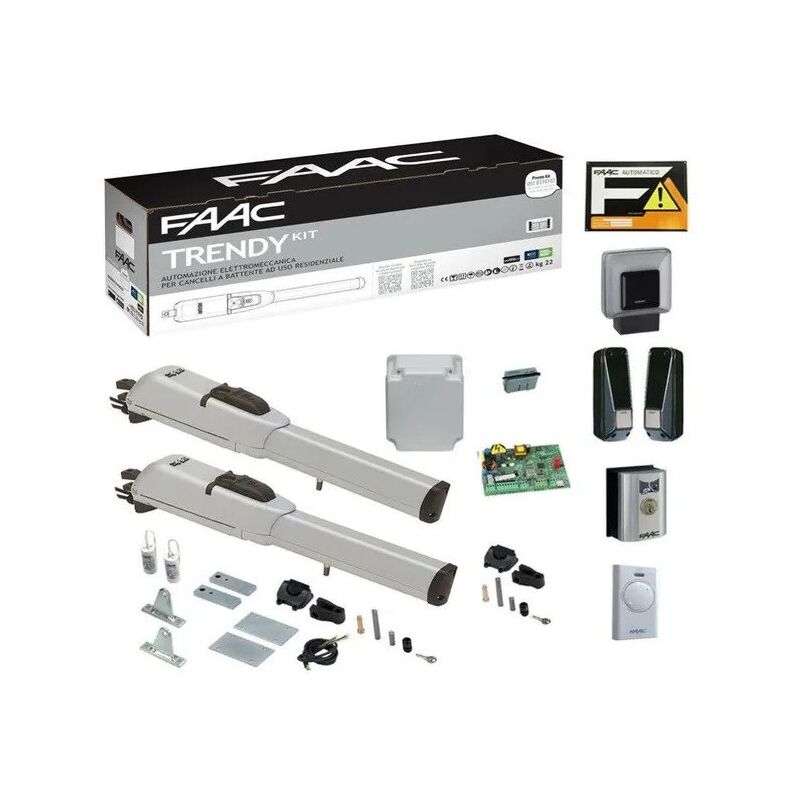 foto del prodotto faac kit automazione cancello battente 2 ante max 1,8m per anta 104419445 trendy
