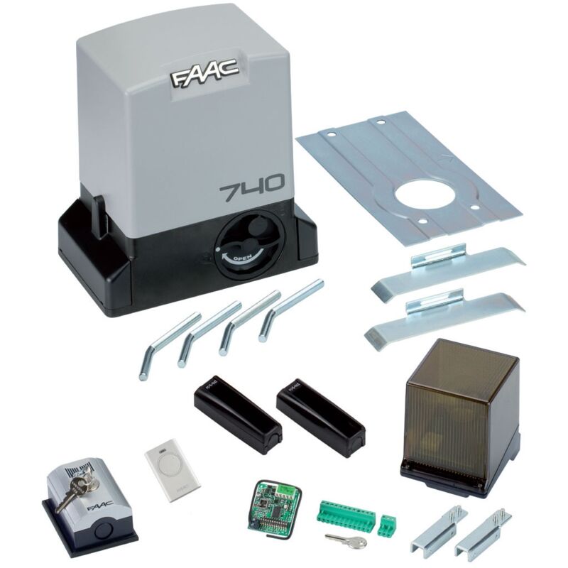 foto del prodotto faac kit di automazione per cancelli scorrevoli max 500kg delta 2 kit 230v safe zone 1056303445