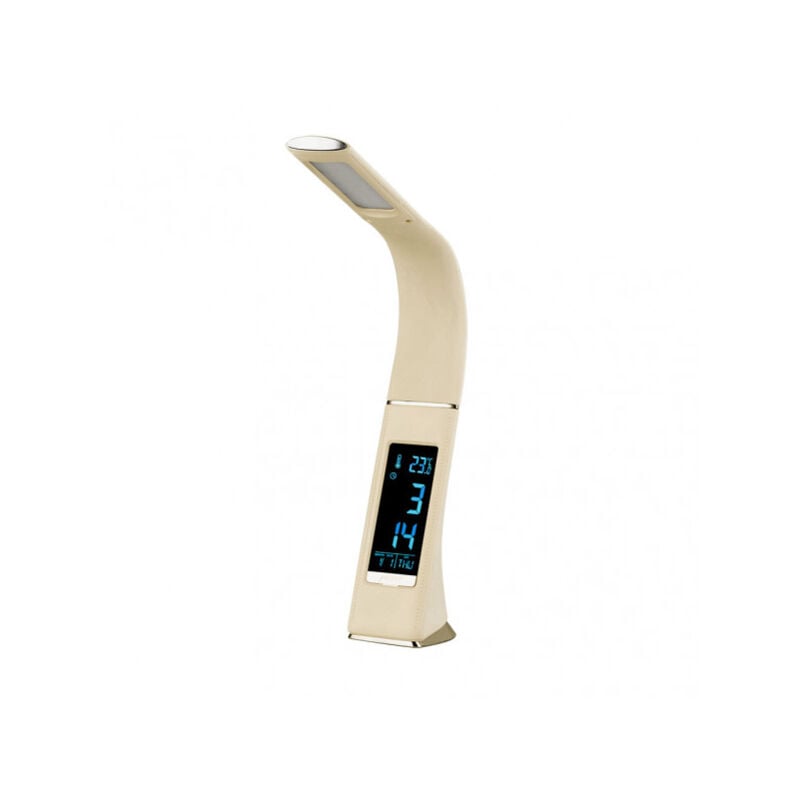 foto del prodotto fab 139771001 flexo flexib. 5w barita 4000k beige chrome digital 400lm c date time temp.3 degrees intens fab 139771001 fabrilamp
