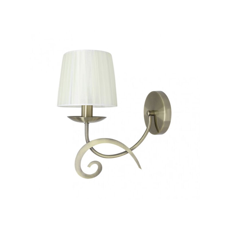 foto del prodotto fab 155261014 lampada da parete luxor 1xe14 pantalone in pelle. beige 31x15x28 cm