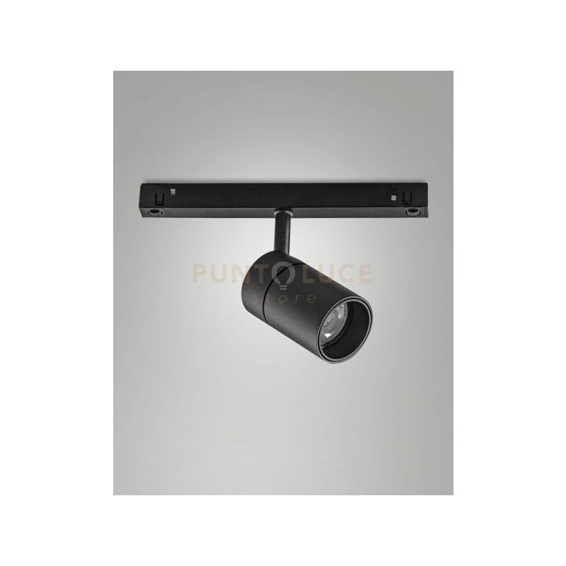 foto del prodotto fabas ermes spot 48v nero 3000k 815lm 10w per sistema binario 14 on off