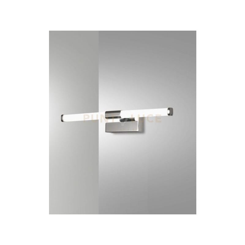 foto del prodotto fabas luce ago applique cromo da specchio a led 3000k 8w 480 lm l.33,5cm ip44