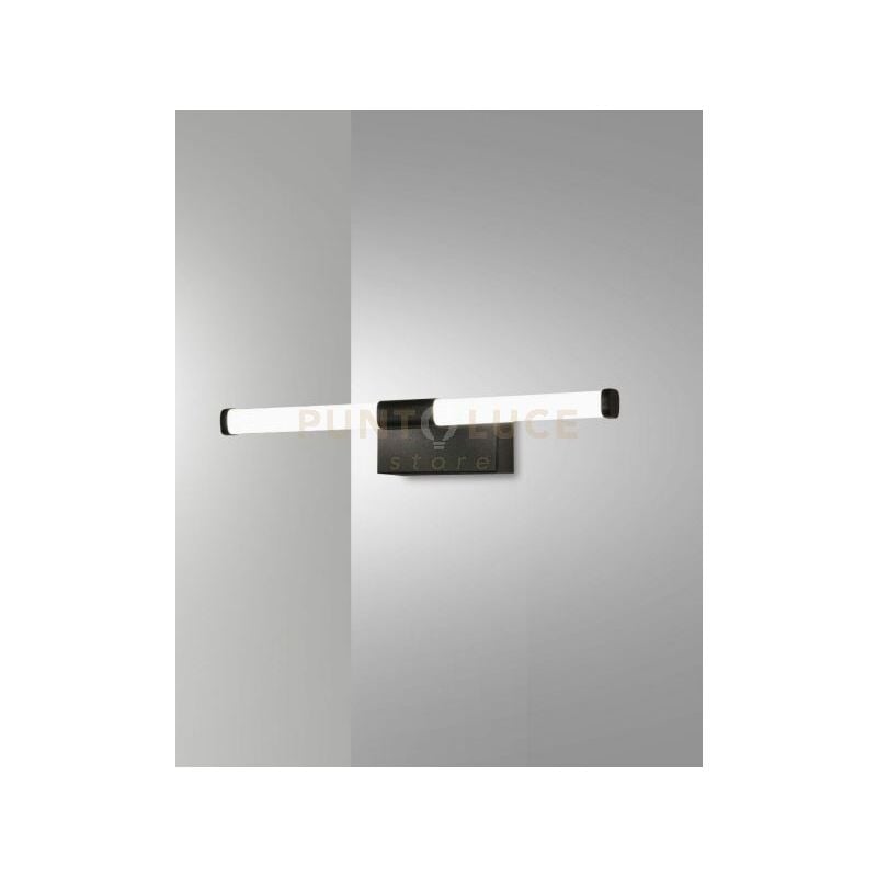 foto del prodotto fabas luce ago applique nero da specchio a led 3000k 8w 480 lm l.33,5cm ip44