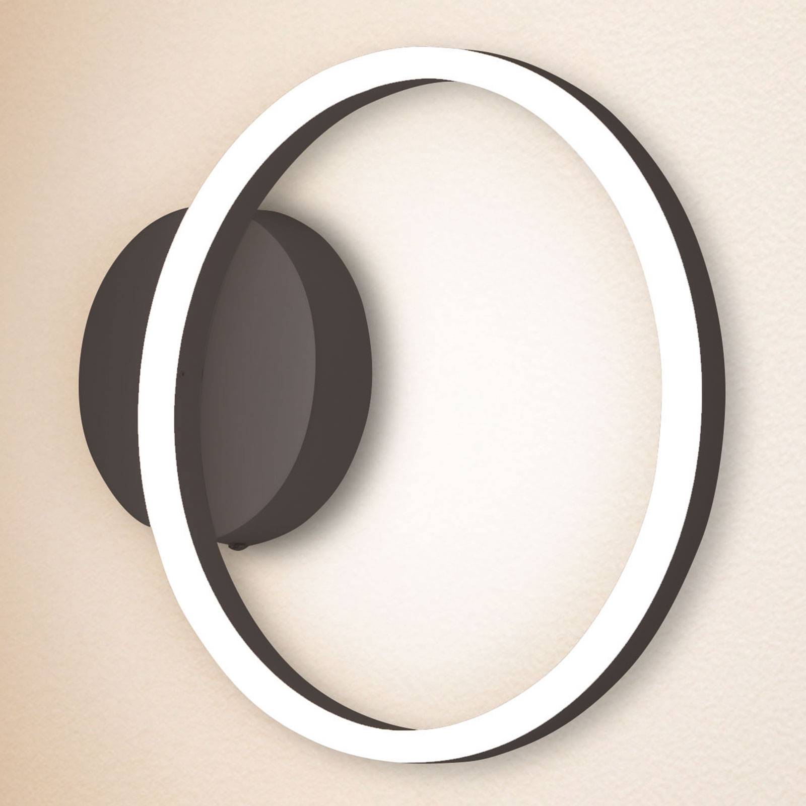 foto del prodotto fabas luce applique led giotto, 1 luce, nera