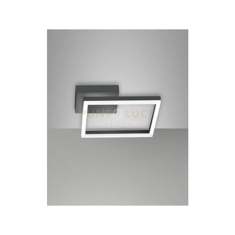 foto del prodotto fabas luce bard applique antracite 1 luce a led 3000k 22w 2160 lm dimmerabile