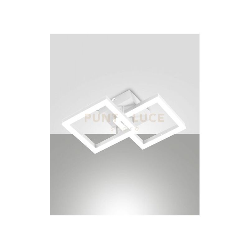foto del prodotto fabas luce bard applique bianca 2 luci a led 3000k 21w 2160 lm dimmerabile