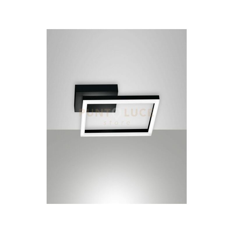 foto del prodotto fabas luce bard applique nera 1 luce a led 3000k 22w 2160 lm dimmerabile