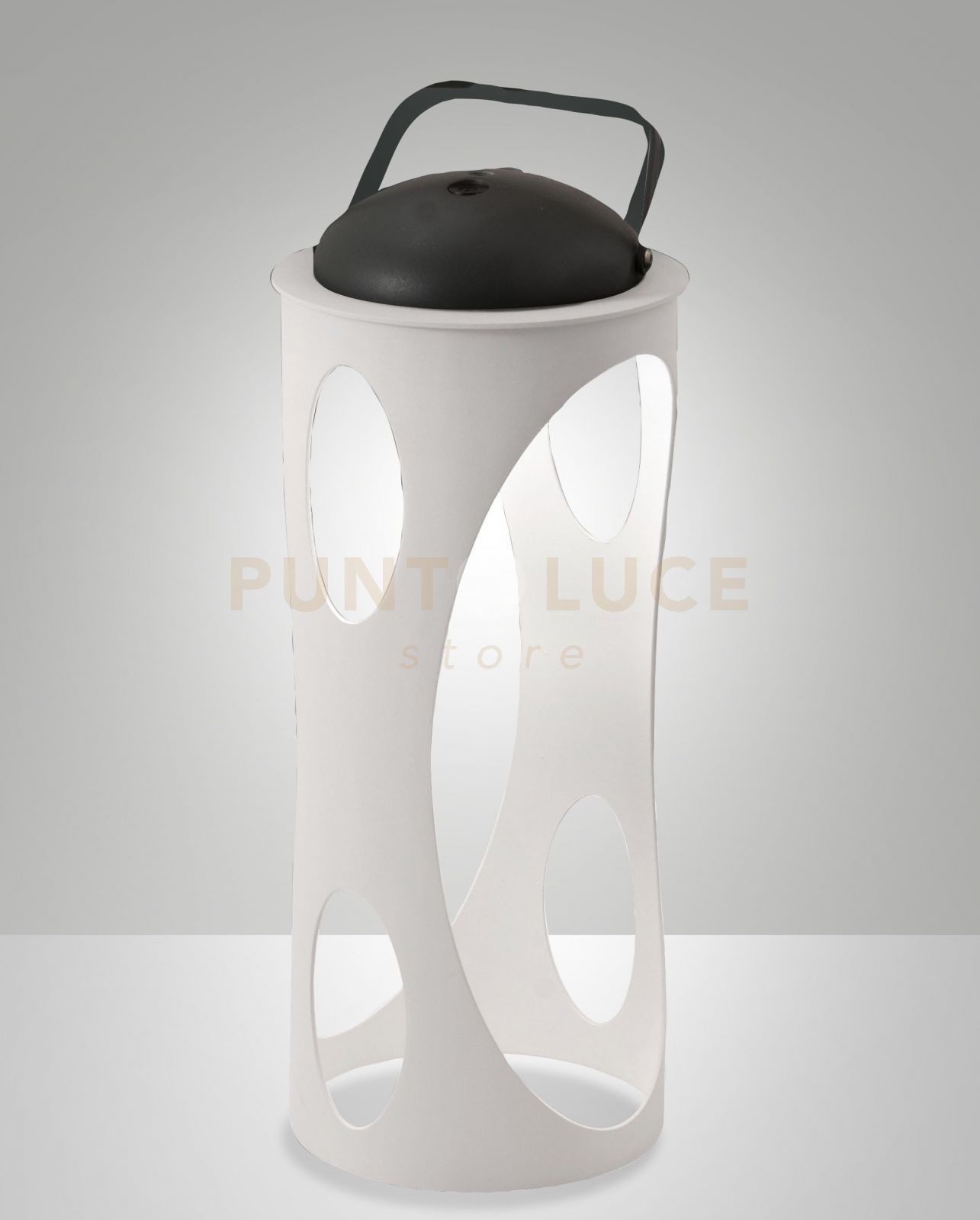 foto del prodotto fabas luce caddy lampada da tavolo bianca ricaricabile a led 3w 3000k 320lm dimmerabile