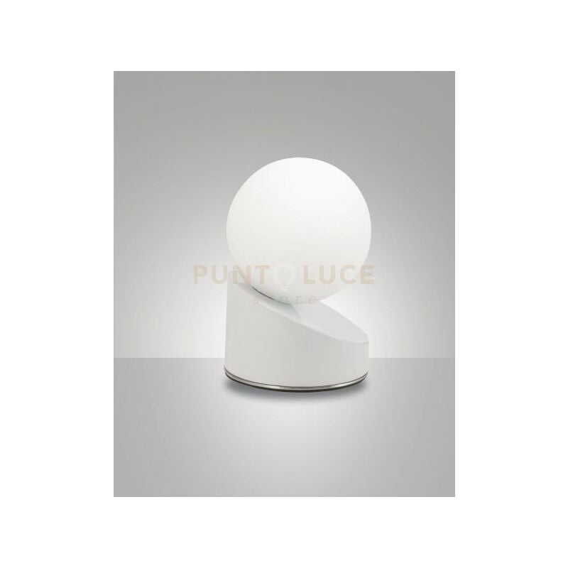 foto del prodotto fabas luce - gravity da tavolo bianca a led 3000k - 5w - 470 lm dimmerabile con touch