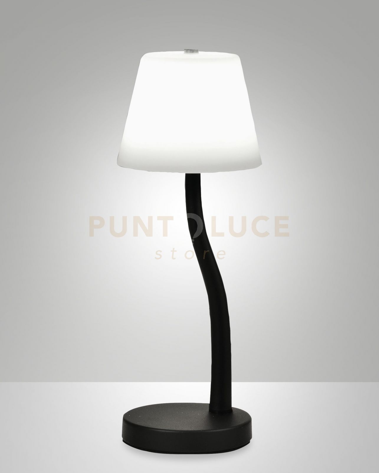 foto del prodotto fabas luce ibla lampada da tavolo nero a led 3000k 9w 750 lm dimmerabile in metallo e vetro