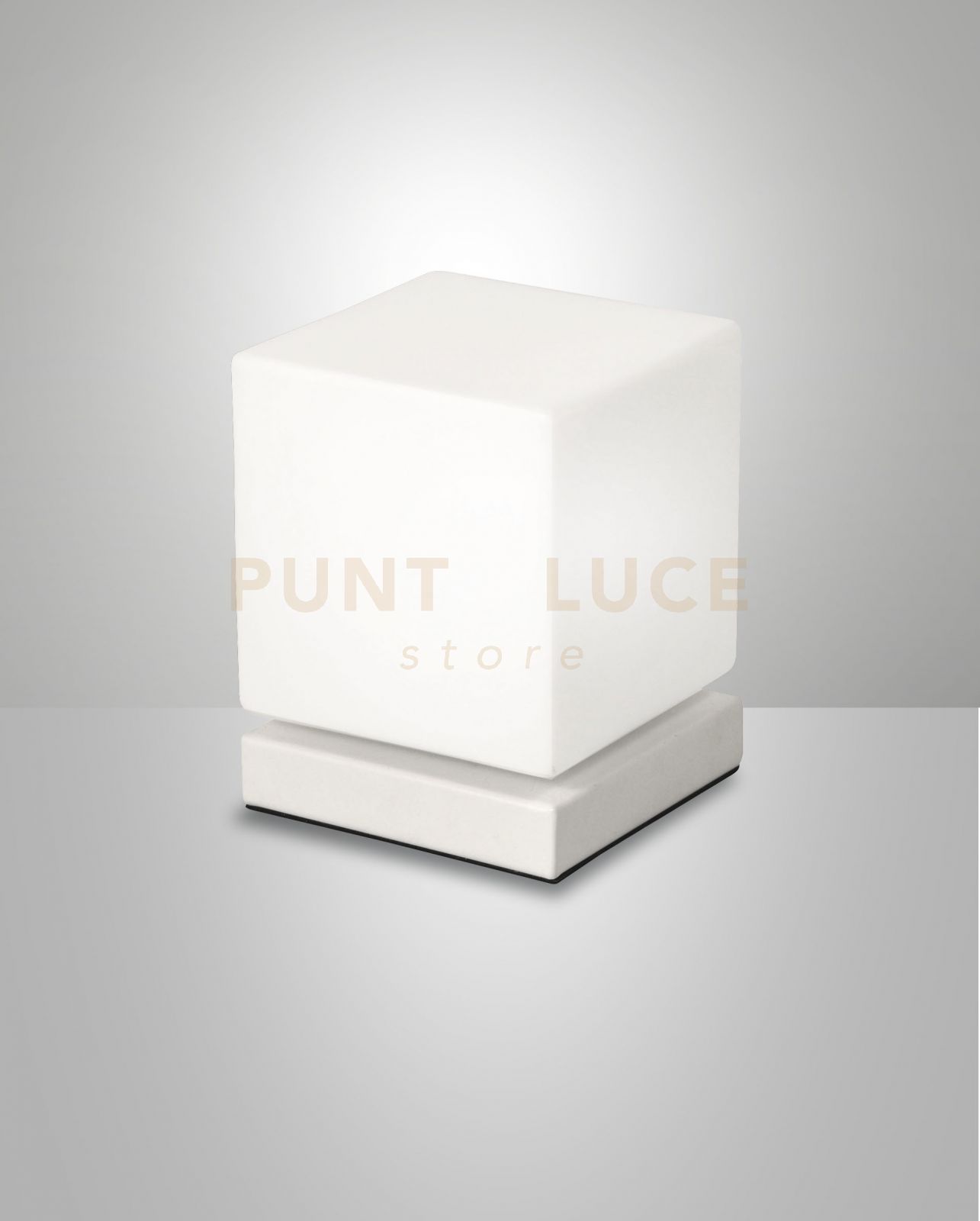 foto del prodotto fabas luce lampada da tavolo led brenta bianca, touch dimmer