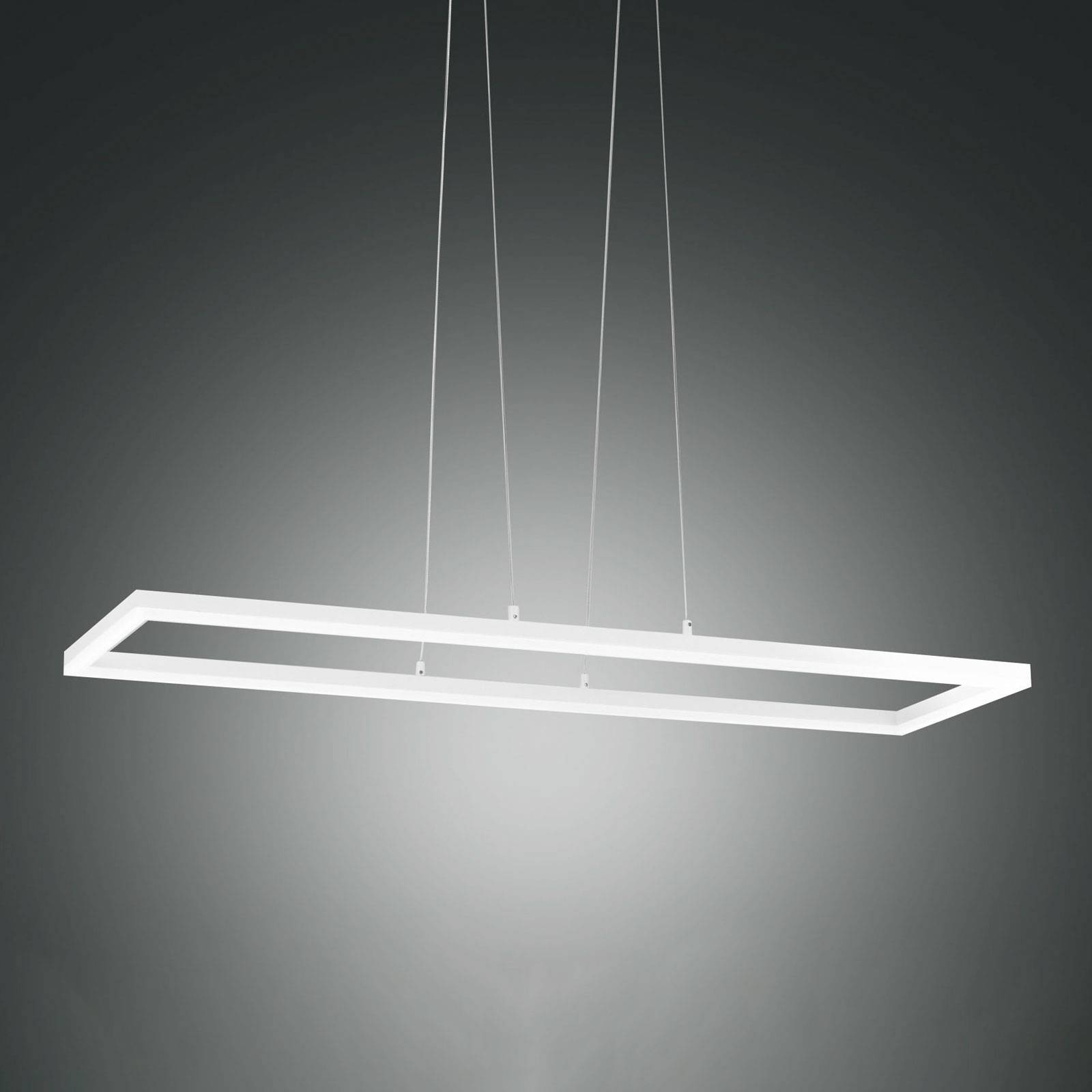 foto del prodotto fabas luce lampada sospensione led bard, 92x32 cm in bianco