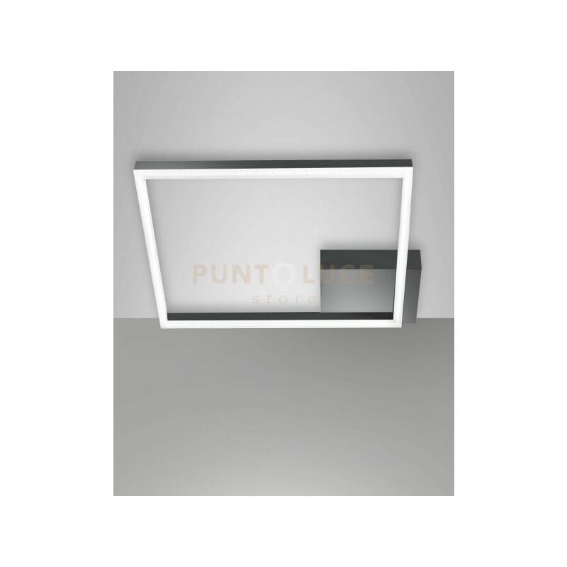 foto del prodotto fabas luce lighting bard plafoniera antracite a led 3000k 39w 3880 lm dimmerabile 45cm