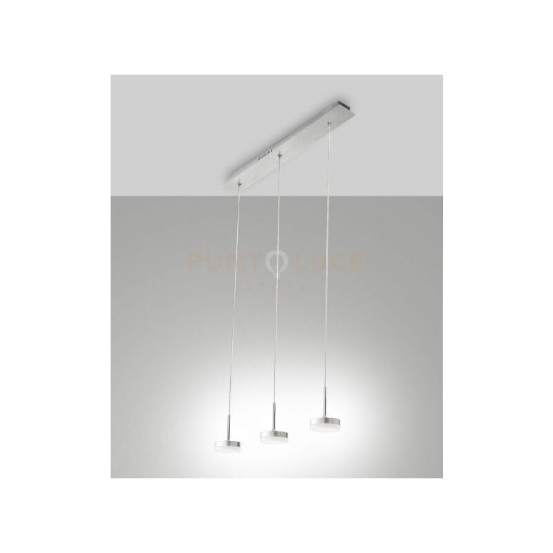 foto del prodotto fabas luce lighting dunk sospensione 3 luci alluminio a led 3000k 24w 2260 lm dimmerabile