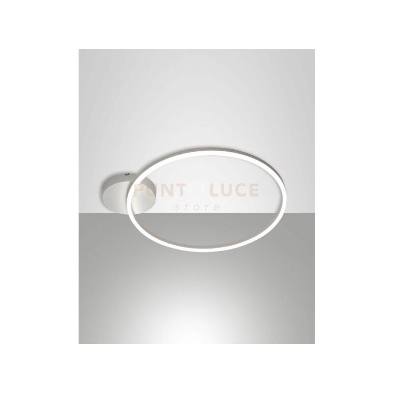 foto del prodotto fabas luce lighting giotto plafoniera bianca d.60cm a led 3000k 36w 3780 lm dimmerabile