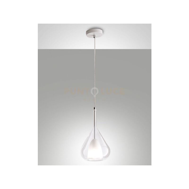 foto del prodotto fabas luce lighting lila sospensione 1 luce trasparente attacco e27 d.20cm
