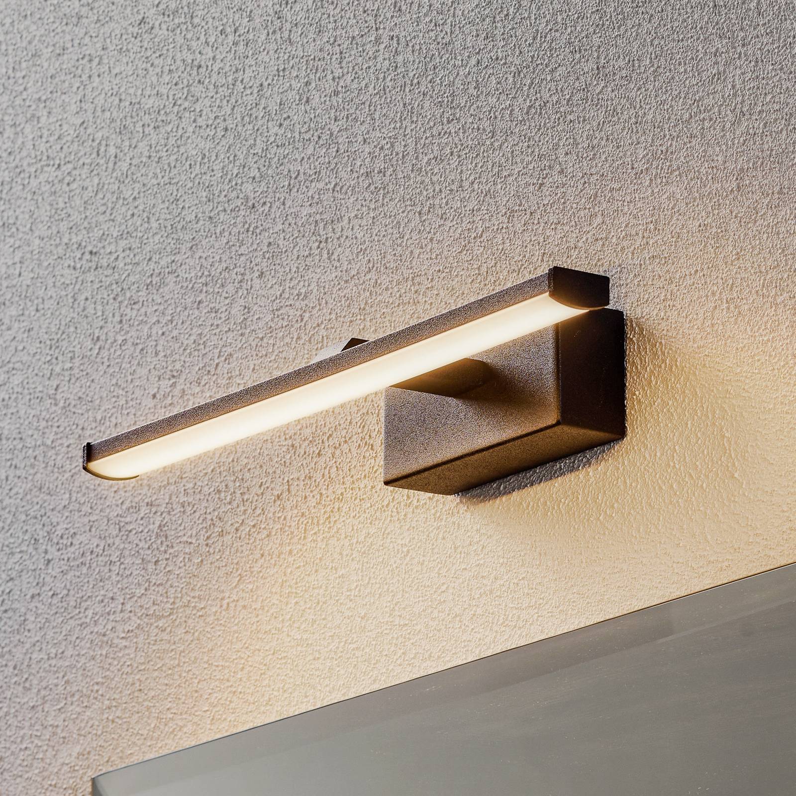 foto del prodotto fabas luce lighting nala applique nero l. 30cm a led 3000k 6w 700 lm ip44