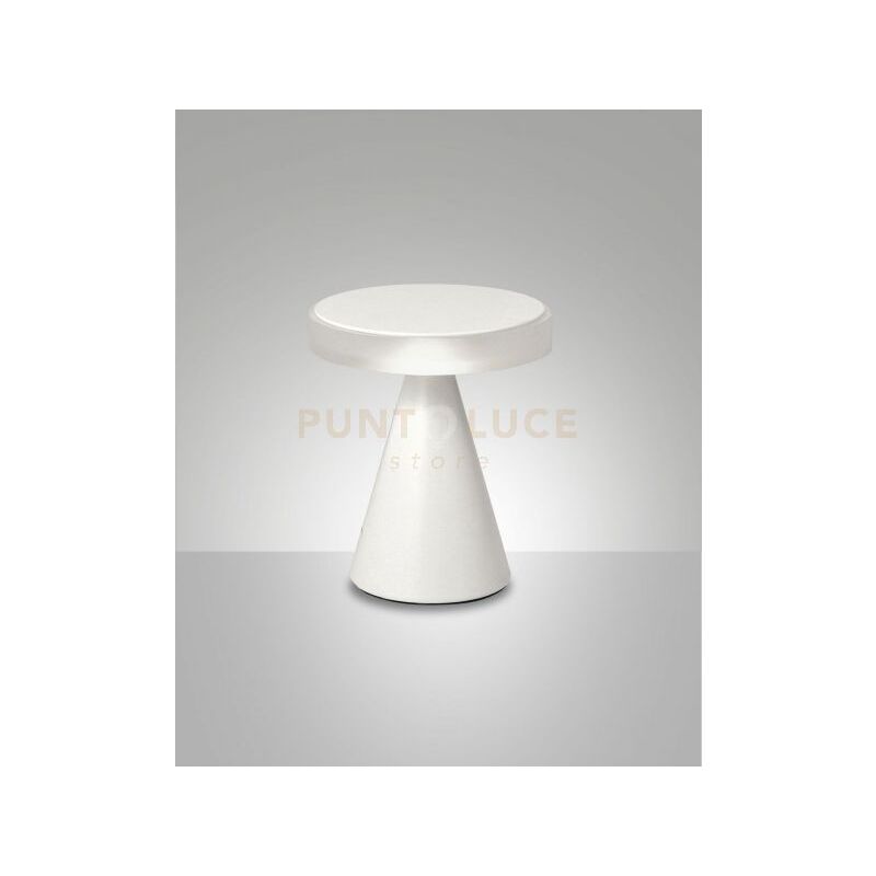 foto del prodotto fabas luce lighting neutra da tavolo bianca h.20cm a led 3000k 8w 750 lm dimmerabile