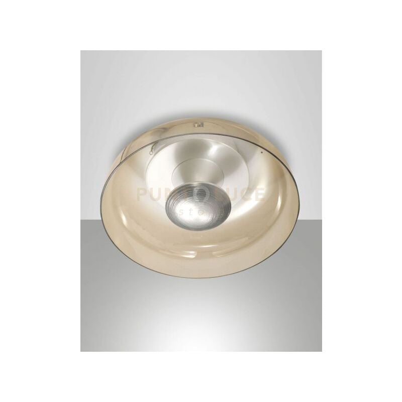 foto del prodotto fabas luce lighting vintage plafoniera ambra a led 3000k 15w 1510 lm n metallo e vetro dimmerabile