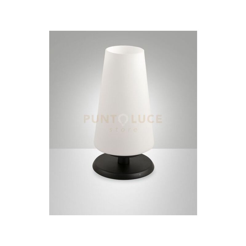foto del prodotto fabas luce milady lampada da tavolo attacco g9 lampadina inclusa colore nero dimmerabile d.6cm