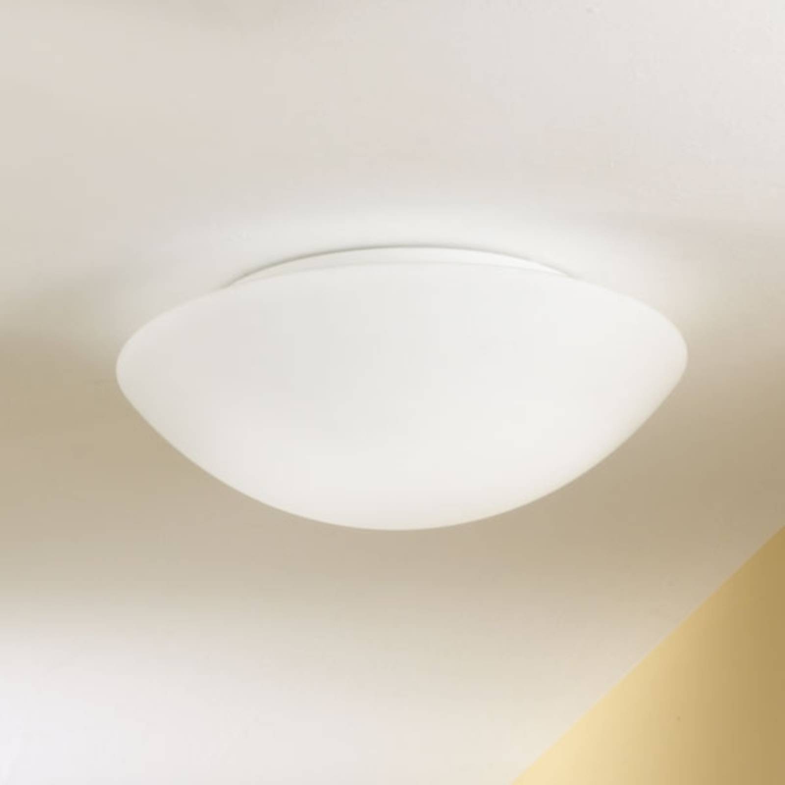 foto del prodotto fabas luce plafoniera pandora, 25 cm, vetro, bianco