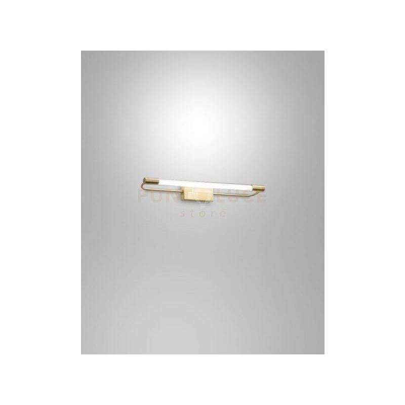 foto del prodotto fabas luce rapallo applique ottone satinato l.40cm in metallo e metacrilato a led 3000k 10w 1150 lm