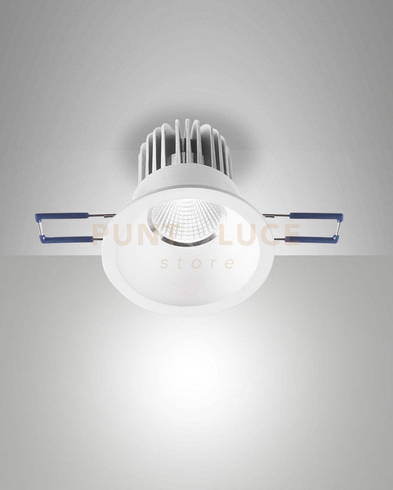 foto del prodotto fabas luce sigma system incasso cornice tondo arretrato fisso a led 7w 3000k 800lm ip40