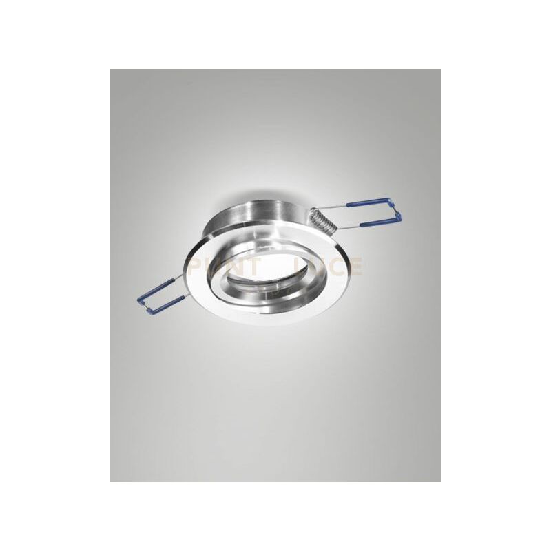 foto del prodotto fabas narka faretto incasso tondo orientabile d.8,2cm h2,5 alluminio attacco gu10