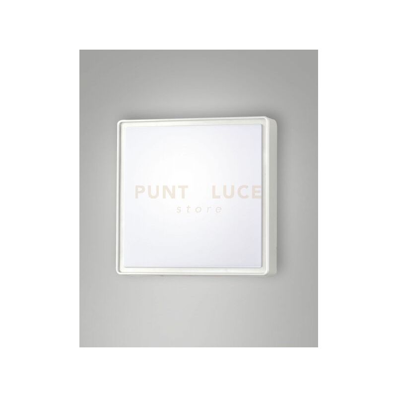 foto del prodotto fabas oban plafoniera bianca 1 luce attacco e27 l.24x24cm