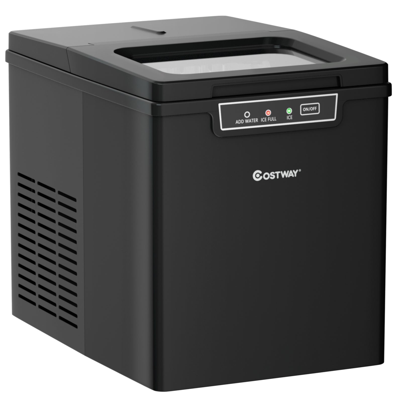 foto del prodotto fabbricatore di ghiaccio portatile 12kg 24h 9 cubetti di ghiaccio ogni 8 min con serbatoio da 1,85 litri display lcd 105 watt 20 0000764