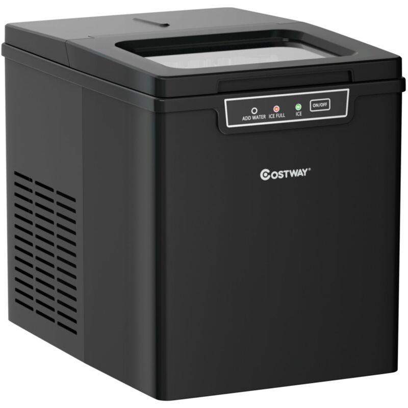 foto del prodotto fabbricatore di ghiaccio portatile 12kg 24h 9 cubetti di ghiaccio ogni 8 min con serbatoio da 1,85 litri display lcd 105 watt