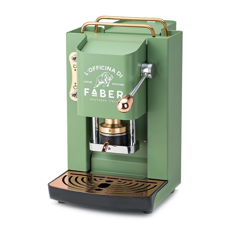 foto del prodotto faber macchina da caff espresso semi automatica pro deluxe potenza 500 watt colore verde acido
