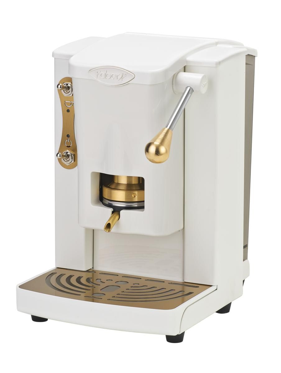 foto del prodotto faber new slot mini plast m.d.c. cialde 44mm bianco ottone ed. - nsmpbiabasott