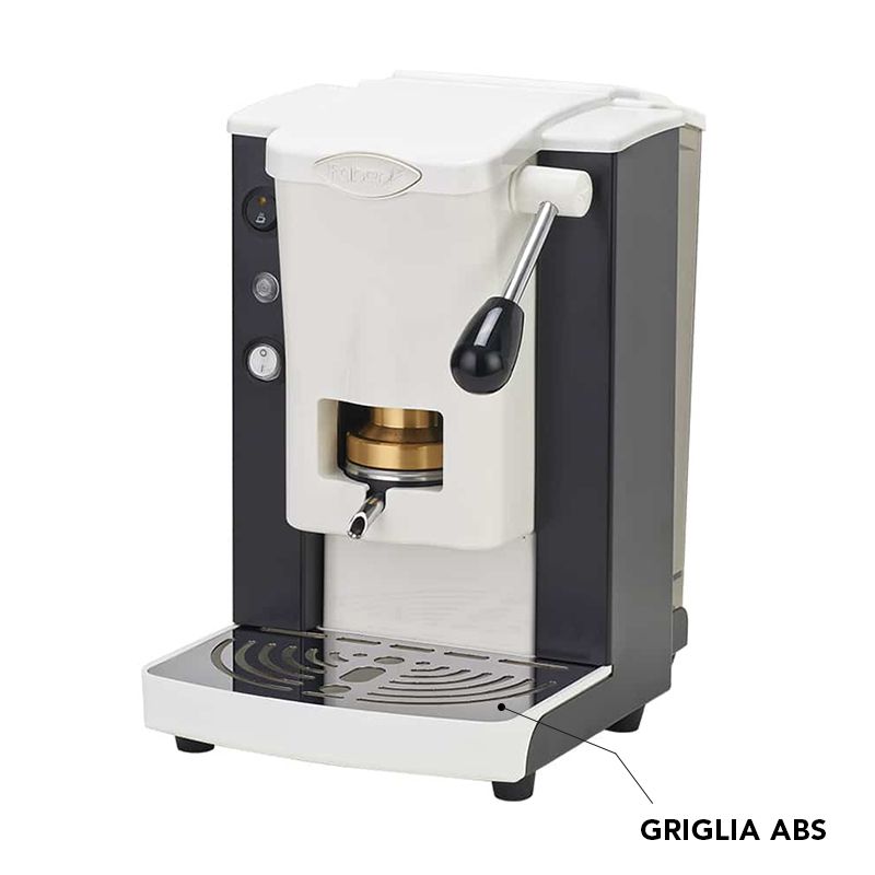 foto del prodotto faber piccola slot basic nero e bianco macchina per caffe pressacialda in ottone telaio metallo e policarbonato